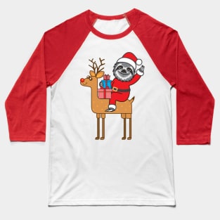 Sloth Santa Baseball T-Shirt